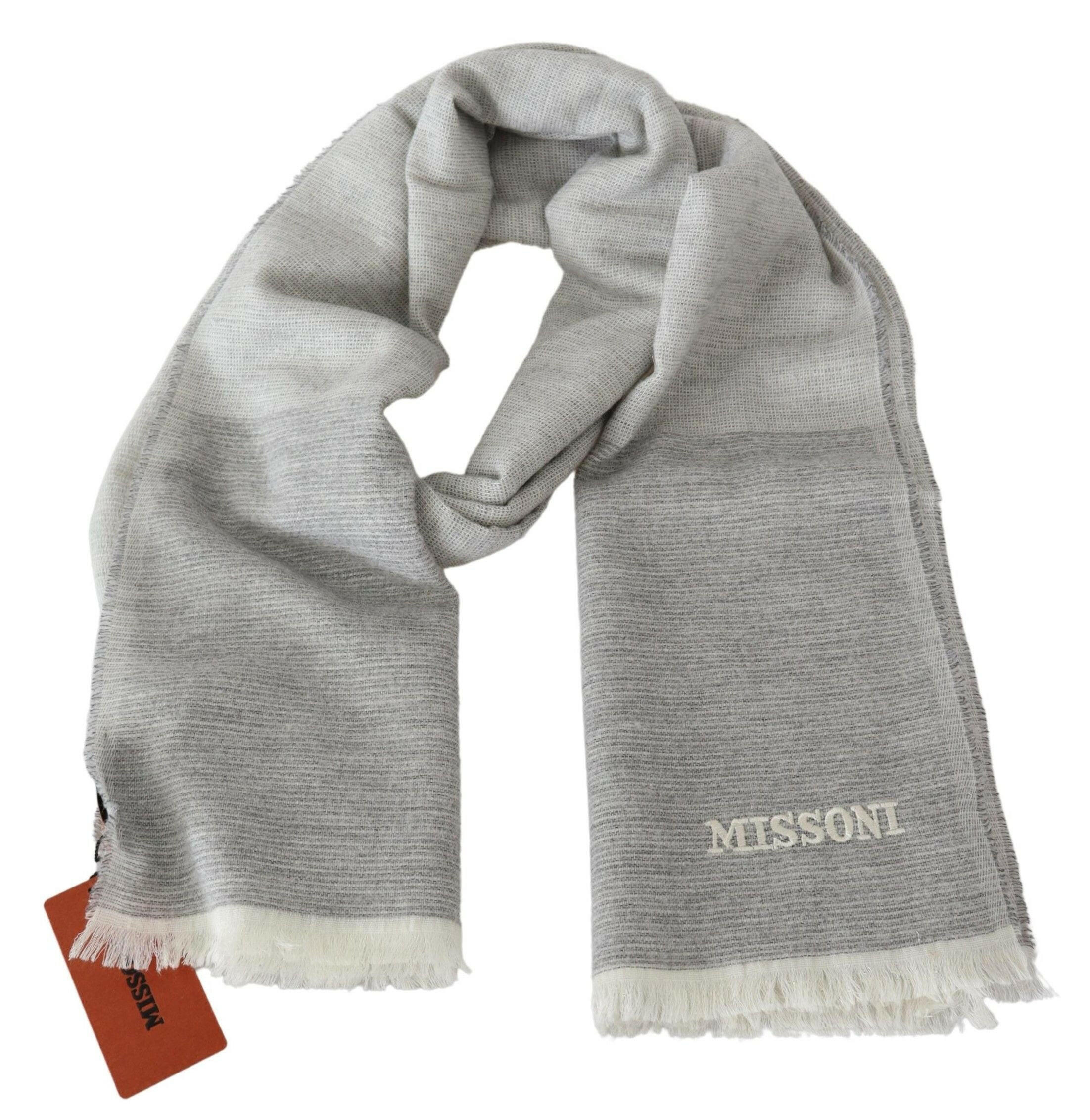 Missoni Beige 100% Wool Unisex Neck Wrap Scarf - GENUINE AUTHENTIC BRAND LLC  