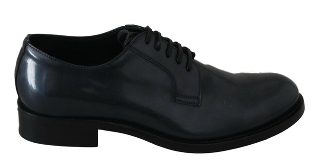 Dolce & Gabbana Blue Leather Derby Dress Formal Shoes - GENUINE AUTHENTIC BRAND LLC  