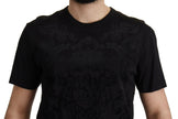 Dolce & Gabbana Black DG Baroque Cotton Crewneck T-shirt - GENUINE AUTHENTIC BRAND LLC  