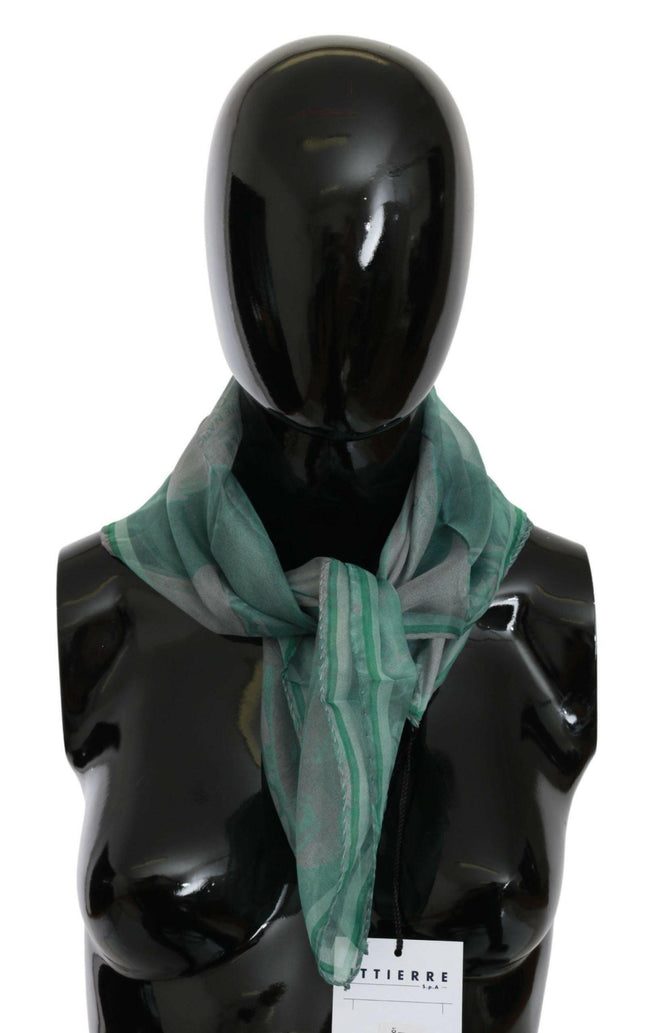 Costume National Green Silk Shawl Foulard Wrap Scarf Costume National GENUINE AUTHENTIC BRAND LLC