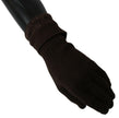 Costume National Brown Wool Knitted One Size Wrist Length Gloves - GENUINE AUTHENTIC BRAND LLC  