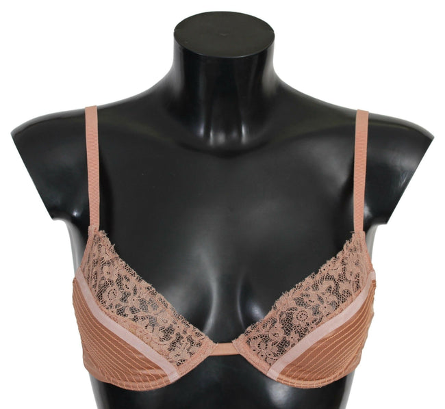 Ermanno Scervino Nude Lace Push Up Silk Underwear - GENUINE AUTHENTIC BRAND LLC  