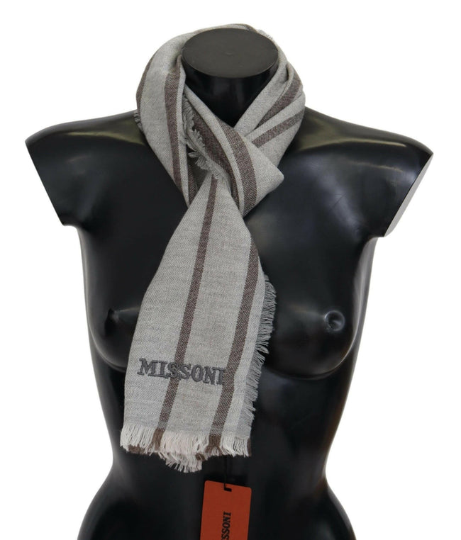 Missoni Multicolor Striped Wool Unisex Neck Wrap Scarf - GENUINE AUTHENTIC BRAND LLC  