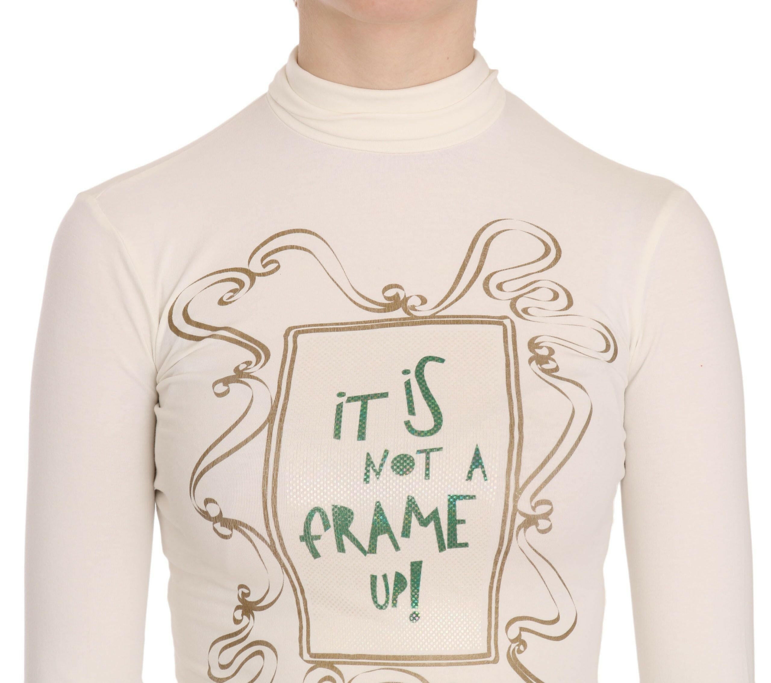 Exte Crew Neck It Is Not A Frame Up! Print Blouse - GENUINE AUTHENTIC BRAND LLC  