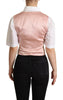 Dolce & Gabbana Pink Waistcoat Stripe Waistcoat Vest Top - GENUINE AUTHENTIC BRAND LLC  