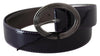 Exte Purple Silver Oval Metal Buckle Waist Leather Belt - GENUINE AUTHENTIC BRAND LLC  