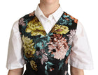 Dolce & Gabbana Black Jacquard Floral Waistcoat Vest - GENUINE AUTHENTIC BRAND LLC  