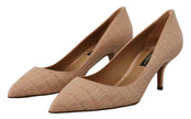 Dolce & Gabbana Beige Leather Pointed Heels Pumps Shoes - GENUINE AUTHENTIC BRAND LLC  