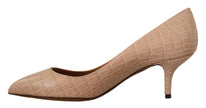 Dolce & Gabbana Beige Leather Pointed Heels Pumps Shoes - GENUINE AUTHENTIC BRAND LLC  