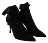 Dolce & Gabbana Black Stretch Short Ankle Boots Shoes - GENUINE AUTHENTIC BRAND LLC  