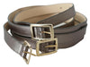 GF Ferre Bronze Gold Chrome Metal Buckle Belt - GENUINE AUTHENTIC BRAND LLC  