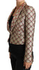 Dolce & Gabbana Gold Floral Sequined Blazer Coat Jacket - GENUINE AUTHENTIC BRAND LLC  