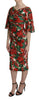 Dolce & Gabbana Red Floral Sheath Midi Silk Stretch Dress - GENUINE AUTHENTIC BRAND LLC  