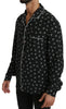 Dolce & Gabbana Black Skull Print Silk Sleepwear Shirt - GENUINE AUTHENTIC BRAND LLC  