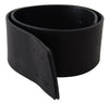 GF Ferre Black Genuine Leather Wide Logo Waist Belt - GENUINE AUTHENTIC BRAND LLC  