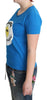 Moschino Blue Cotton Sunny Milano Print Tops T-shirt - GENUINE AUTHENTIC BRAND LLC  
