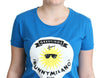 Moschino Blue Cotton Sunny Milano Print Tops T-shirt - GENUINE AUTHENTIC BRAND LLC  