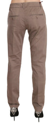 Dondup Brown Low Waist Straight Cut Trouser Pant - GENUINE AUTHENTIC BRAND LLC  