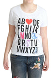 Moschino White Cotton Alphabet Letter Print Tops T-shirt - GENUINE AUTHENTIC BRAND LLC  