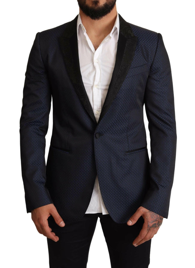 Dolce & Gabbana Blue Wool Slim Fit MARTINI Blazer Jacket - GENUINE AUTHENTIC BRAND LLC  