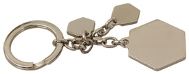GF Ferre Beige Black Ring Metal Steel Branded Logo Keyring Keychain - GENUINE AUTHENTIC BRAND LLC  