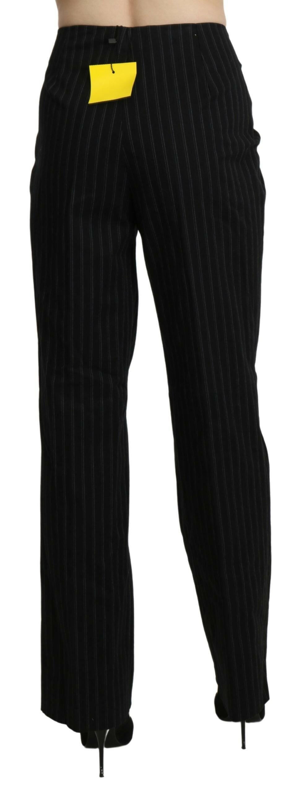 BENCIVENGA Black High Waist Straight Dress Trouser Pants - GENUINE AUTHENTIC BRAND LLC  