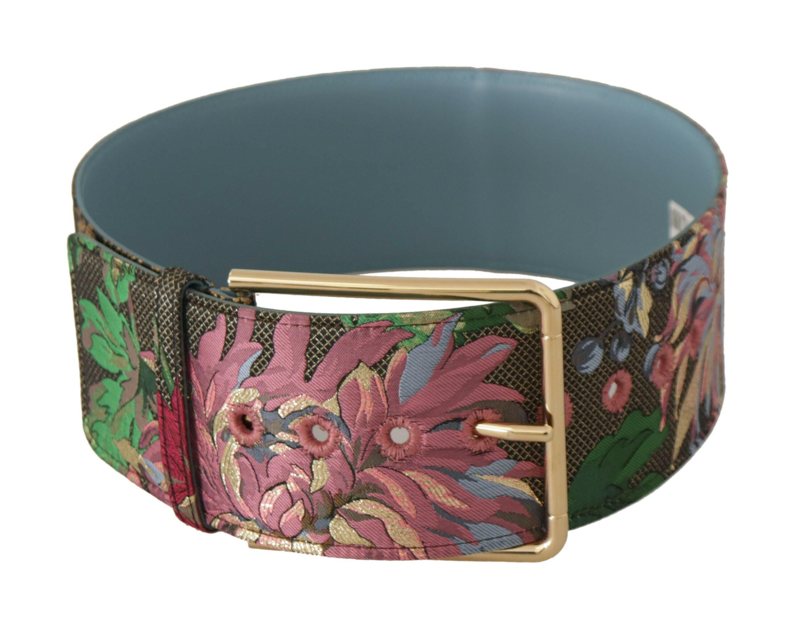 Dolce & Gabbana Multicolor Leather Floral Embroid Logo Buckle Belt - GENUINE AUTHENTIC BRAND LLC  