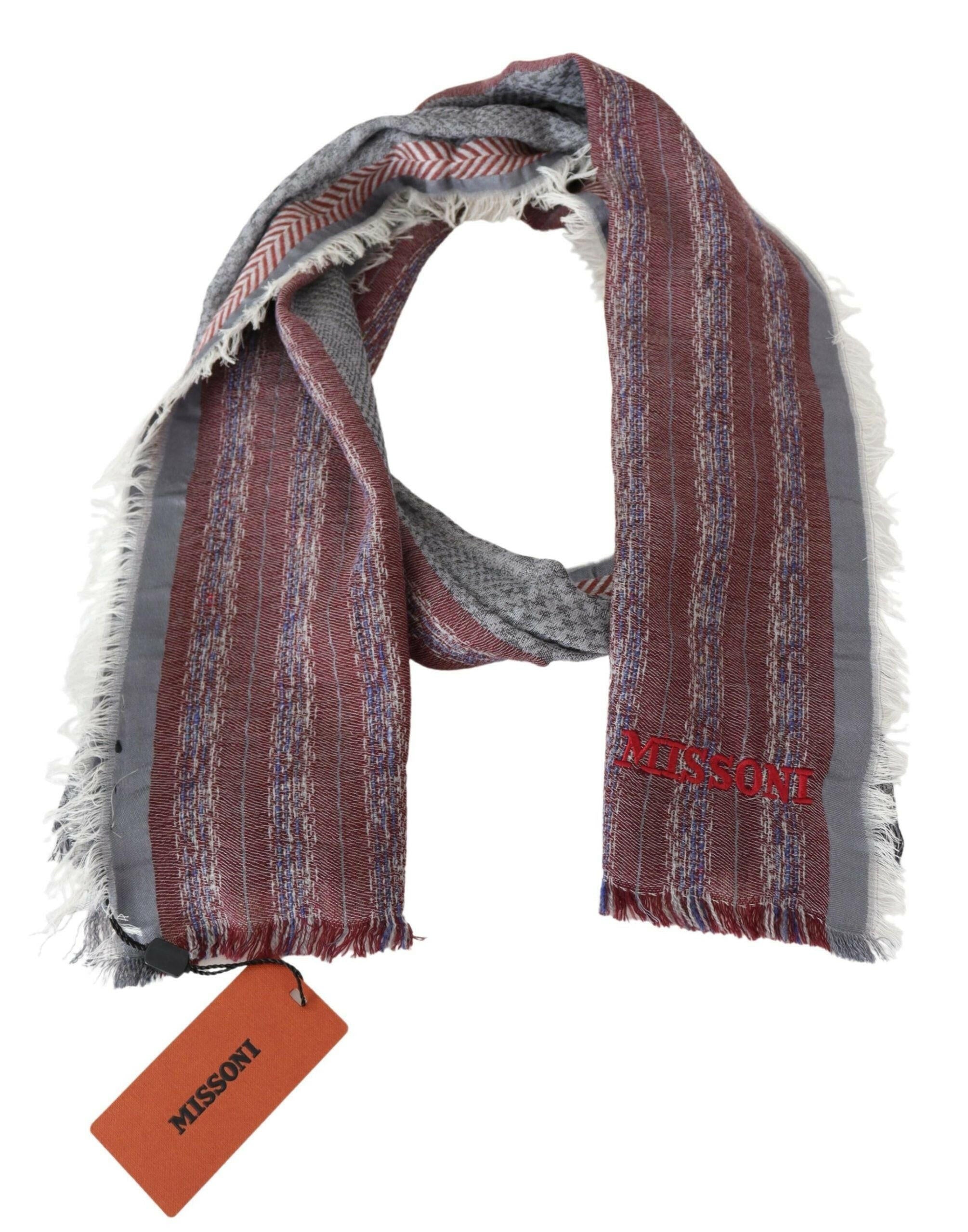 Missoni Multicolor Wool Blend Patterned Unisex Neck Wrap Scarf - GENUINE AUTHENTIC BRAND LLC  