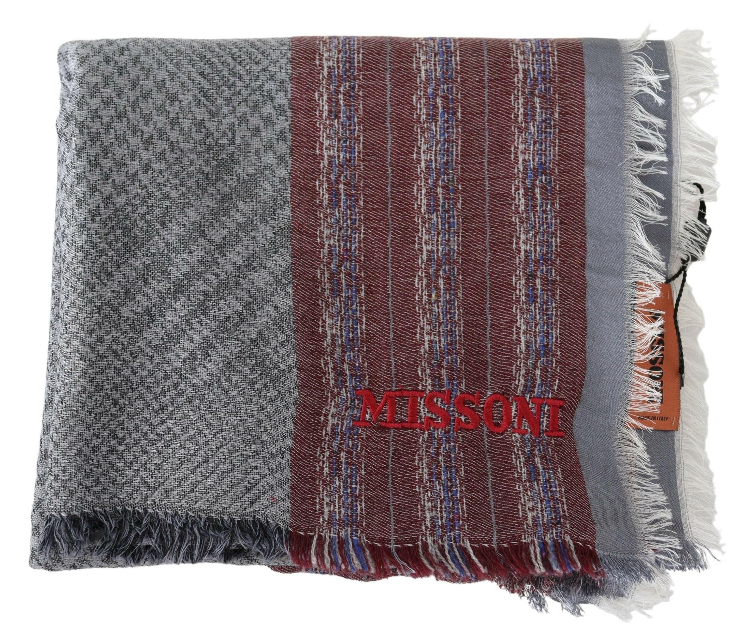 Missoni Multicolor Wool Blend Patterned Unisex Neck Wrap Scarf - GENUINE AUTHENTIC BRAND LLC  