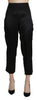 BENCIVENGA Black High Waist Straight Cropped Dress Trouser Pants - GENUINE AUTHENTIC BRAND LLC  