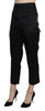 BENCIVENGA Black High Waist Straight Cropped Dress Trouser Pants - GENUINE AUTHENTIC BRAND LLC  
