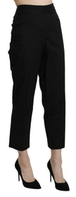 BENCIVENGA Black High Waist Straight Cropped Dress Pants - GENUINE AUTHENTIC BRAND LLC  