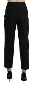 BENCIVENGA Black High Waist Straight Cropped Dress Pants - GENUINE AUTHENTIC BRAND LLC  