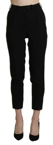 BENCIVENGA Black High Waist Skinny Cropped Dress Trouser Pant - GENUINE AUTHENTIC BRAND LLC  
