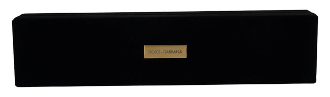 Dolce & Gabbana Black Velvet Logo Plaque Storage Bracelet Jewelry Box - GENUINE AUTHENTIC BRAND LLC  