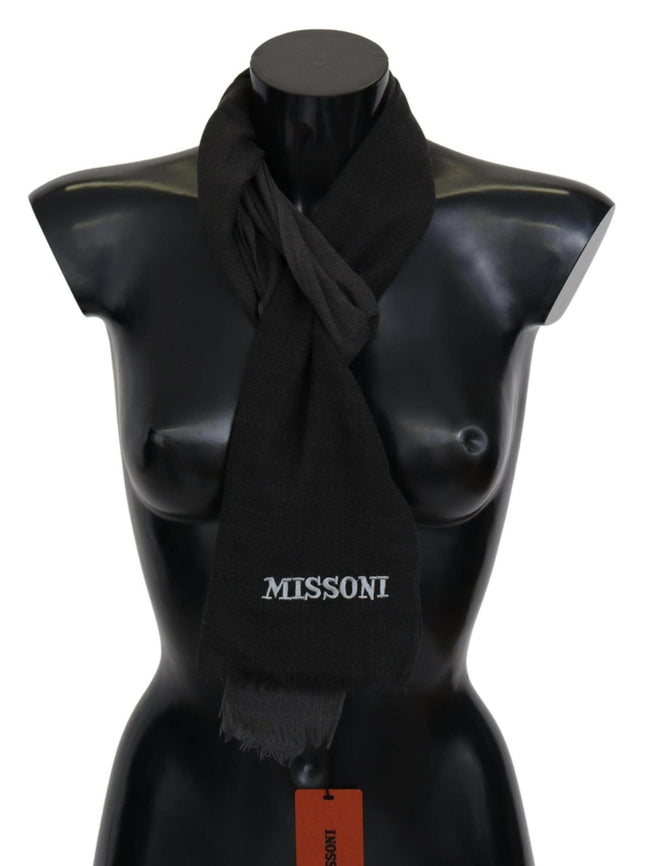 Missoni Black 100% Wool Unisex Neck Wrap Scarf - GENUINE AUTHENTIC BRAND LLC  