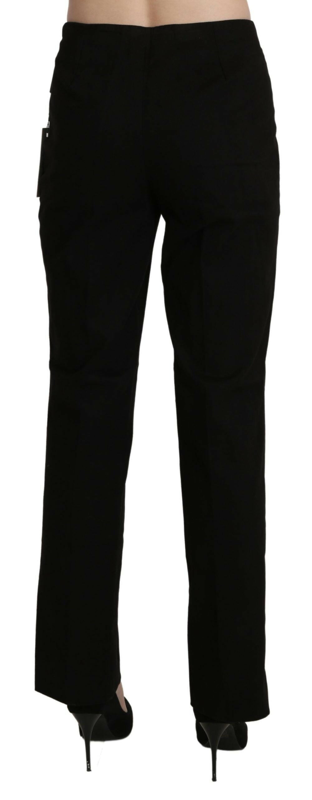 BENCIVENGA Black High Waist Straight Dress Trouser Pant - GENUINE AUTHENTIC BRAND LLC  