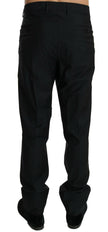 Dolce & Gabbana Black Dress Formal Trouser Men Wool Pants - GENUINE AUTHENTIC BRAND LLC  