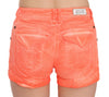 PLEIN SUD Orange Mid Waist Cotton Denim Mini Shorts - GENUINE AUTHENTIC BRAND LLC  