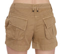 PLEIN SUD Brown Mid Waist 100% Cotton Mini Shorts - GENUINE AUTHENTIC BRAND LLC  
