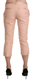 Ermanno Scervino Pink Low Waist Skinny Cropped Capri Pants - GENUINE AUTHENTIC BRAND LLC  