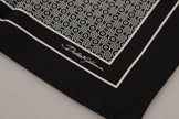 Dolce & Gabbana Black Geometric Patterned Square Handkerchief Scarf - GENUINE AUTHENTIC BRAND LLC  