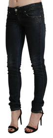 Acht Black Washed Low Waist Skinny Denim Jeans - GENUINE AUTHENTIC BRAND LLC  