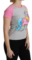 Moschino Gray and pink Cotton T-shirt My Little Pony Top - GENUINE AUTHENTIC BRAND LLC  