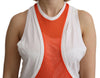 Dsquared² Orange White Crewneck Sleeveless Tank T-shirt Dress Top - GENUINE AUTHENTIC BRAND LLC  