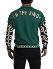 Dolce & Gabbana Black Green Cotton KING Star Crewneck Pullover Sweater - GENUINE AUTHENTIC BRAND LLC  