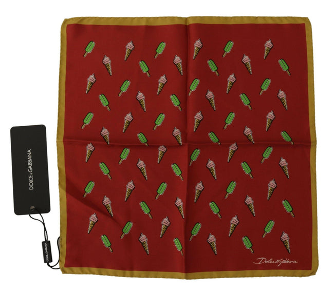 Dolce & Gabbana Multicolor Printed Square Mens Handkerchief Scarf - GENUINE AUTHENTIC BRAND LLC  