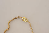 Dolce & Gabbana Gold Brass Chain SUPER PIG Pendant Logo Necklace - GENUINE AUTHENTIC BRAND LLC  