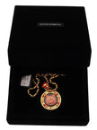 Dolce & Gabbana Gold Brass Chain SUPER PIG Pendant Logo Necklace - GENUINE AUTHENTIC BRAND LLC  