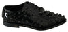 Dolce & Gabbana Black Leather Crystals Dress Broque Shoes - GENUINE AUTHENTIC BRAND LLC  